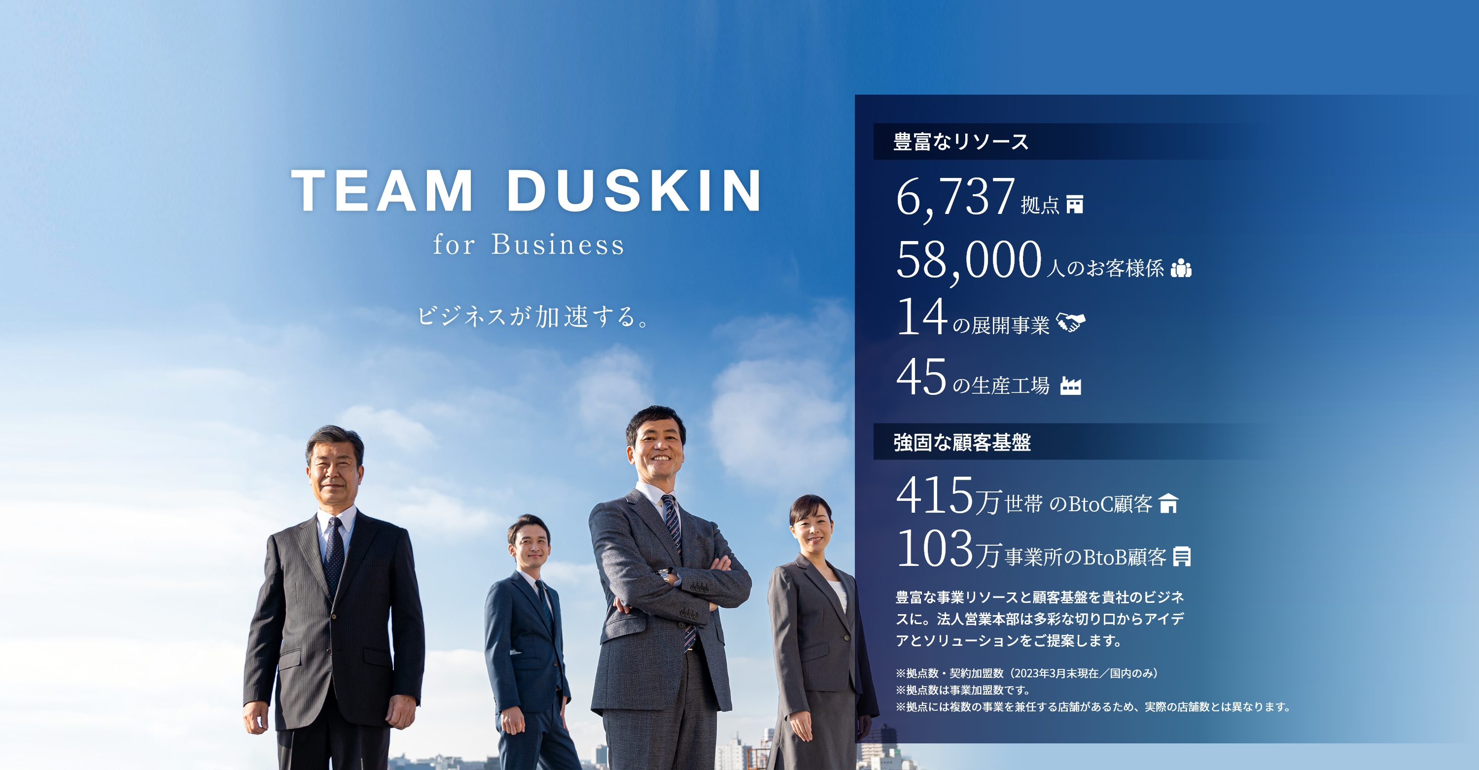 TEAM DUSKIN for business - ビジネスが加速する