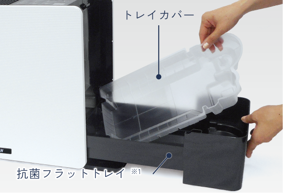 トレイカバーと抗菌フラットトレイの画像
